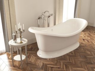 Ванна из искусственного камня AquaStone Лиона 190x86см белый