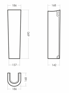 Пьедестал Sanita Самарский белый