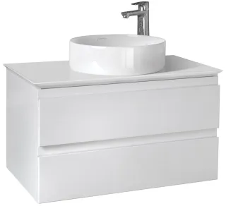 Тумба под раковину Jacob Delafon Madeleine EB2083-J5 со столешницей и подсветкой 80 см белый блестящий