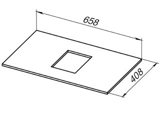 Столешница под раковину Allen Brau Priority 70 1.31009.M Мрамор