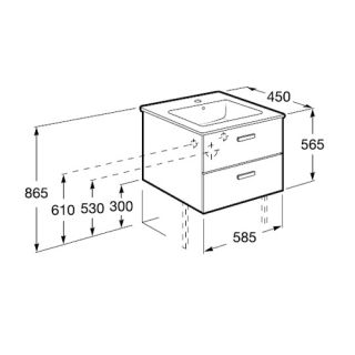 Тумба под раковину Roca Victoria Nord 60 ZRU9000028