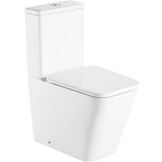 Унитаз CeramaLux 2171-1 Белый глянцевый с бачком и сиденьем Микролифт
