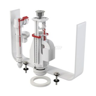 Выпускной комплект с двойной кнопкой AlcaPlast SA08SK 3/8" CHROM