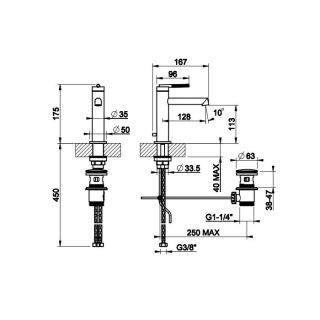 Смеситель для раковины Gessi Ingranaggio 63501.031 хром