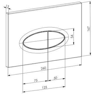 Клавиша смыва DQ Rhein Marx DB1399001 Хром