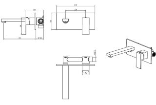 Встраиваемый смеситель для раковины Boheme Qubic 475-MW белый матовый
