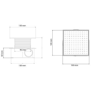 Душевой трап Boheme Smart Design 984-10-CR 10см хром