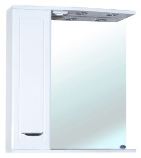 Зеркало-шкаф с подсветкой Bellezza Классик 65см левый белый 00000001080