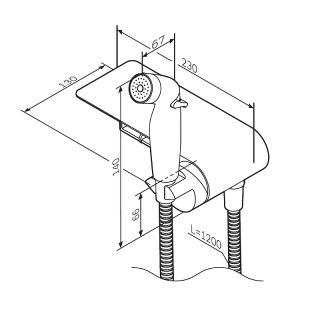 Гигиенический душ со смесителем AM.PM Func F0H8F900 Хром