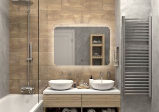 Зеркало с холодной подсветкой Art&Max Ravenna 100x70см AM-Rav-1000-700-DS-F