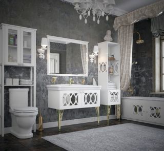 Зеркало Corozo Таормина 85см белый SD-00001109