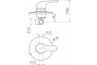 Смеситель для душа Rav Slezak Sazava SA083 хром