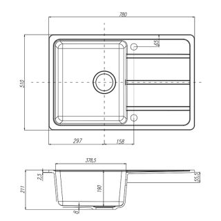 Мойка кухонная Акватон Аманда 78см терракотовый