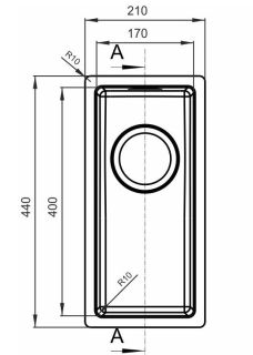 Кухонная мойка Florentina Оптима-HM 170.400.10.10 серебристый