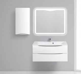 Шкаф BelBagno подвесной левосторонний 40x75см Bianco Lucido FLY-MARINO-750-1A-SC-BL-P-L