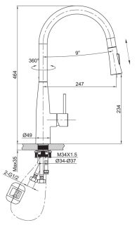 Смеситель для кухни Raiber Graceful RP-011 хром