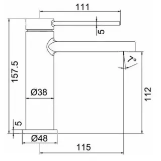 Смеситель для раковины Frap F1067 хром