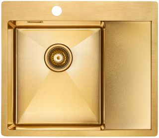Мойка кухонная Paulmark Alster PM825951-BGL левая брашированное золото