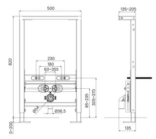 Инсталляция для биде IDDIS Profix PROB000i32