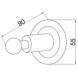 Крючок Boheme Murano 10906-W-CR хром/белый