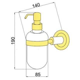 Дозатор для жидкого мыла Boheme Murano 10912-CH-G золото/шоколад