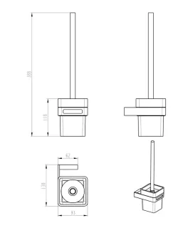 Ёршик для унитаза Boheme Q 10954-MW белый матовый