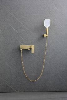 Смеситель для ванны Raglo R01.30.03 золотой сатин