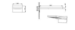 Верхний душ Boheme Fusion 419-G с каскадом золото