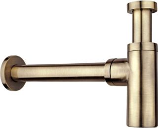 Сифон для раковины SantiLine SL-117 боковой выпуск бронза