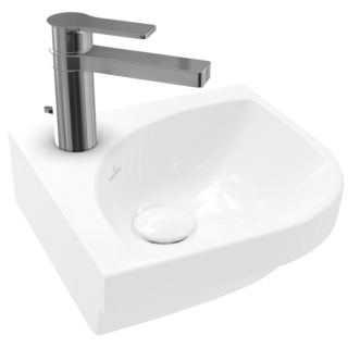 Раковина Villeroy Boch компактная Architectura,  без перелива отверстие для смесителя слева Альпийский белый,