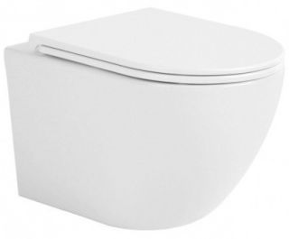 Подвесной унитаз Sintesi Evi SIN-TS-EVI-151WM безободковый белый матовый