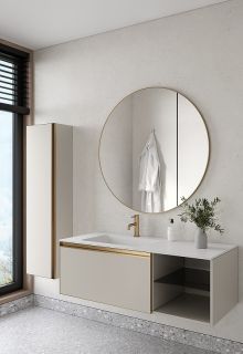 Тумба под раковину Armadi Art Quatro 790-M6-120-CM-MG 120 см кашемир/золото матовое