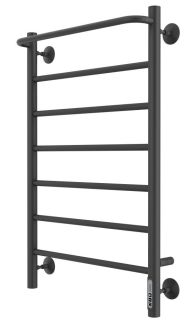 Электрический полотенцесушитель Larusso Прайм П7 50x80см чёрный матовый 4670078536570