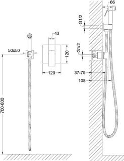 Гигиенический душ Timo Selene со смесителем хром 2089/00SM
