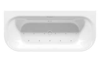 Акриловая ванна Riho Devotion Back2Wall Glossy Sparkle System B096002005 180x80см с аэромассажем белый