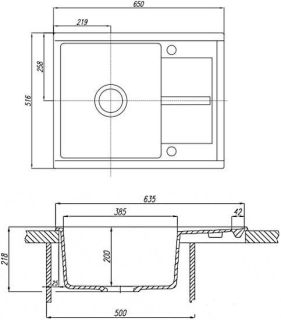 Мойка кухонная Акватон ДЕЛИЯ 65 песочный