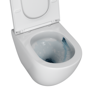 Унитаз подвесной Grossman Торнадо GR-4455SQ безободковый белый с крышкой-сиденьем Soft-Close