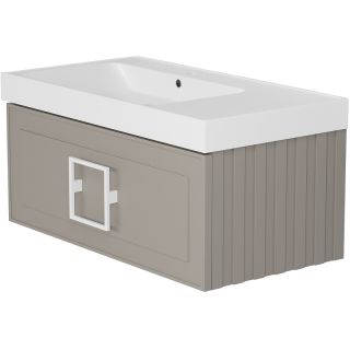 Тумба под раковину La Fenice Cubo FNC-01-CUB-C-90 Бежевая матовая 90 см