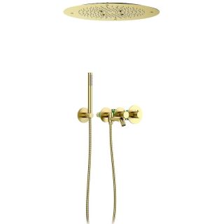 Душевой комплект Timo Saona SX-2358/17SM с термостатом золото матовое