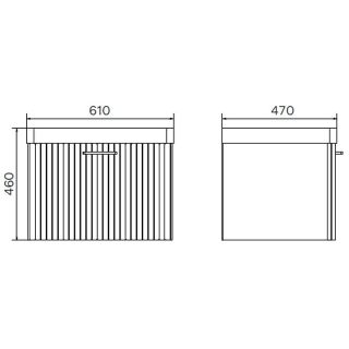 Тумба с раковиной Comforty Ангара 60 00-00021035 подвесная Дуб темно-коричневый