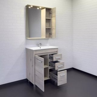 Тумба с раковиной Comforty Марио 00-00016096 75 см Дуб дымчатый