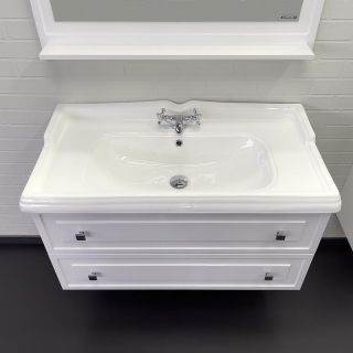 Тумба с раковиной Comforty Феррара 00-00020308 100 см Белый глянец