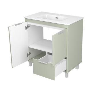 Напольная тумба под раковину Brevita Risacca Pistachio 80 УТ000026420 фисташковый