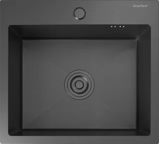 Мойка кухонная GranFest METAL 4844 PVD графит