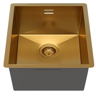 Мойка кухонная Reflexion Como 38-GD  RX2038GD брашированное золото
