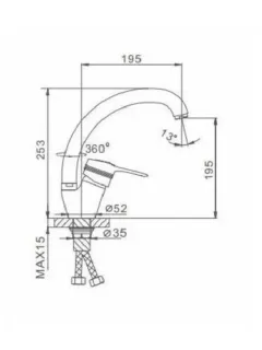 Смеситель для кухни Frap F4156-2 хром