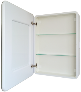 Зеркало-шкаф с подсветкой Art&Max Platino левый 60см белый AM-Pla-600-800-1D-L-DS-F