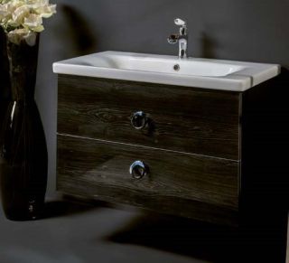 Тумба под раковину Armadi Art Neoart 80см тёмное дерево 830-080-BW