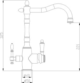 Смеситель для кухни ZORG Steel Hammer SH 812 BLACK CR