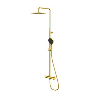 Душевая стойка термостатическая WHITECROSS Y Y1254TOPGLB брашированное золото